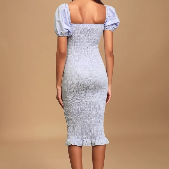 Light blue smocked dress - Picture 4 of 7